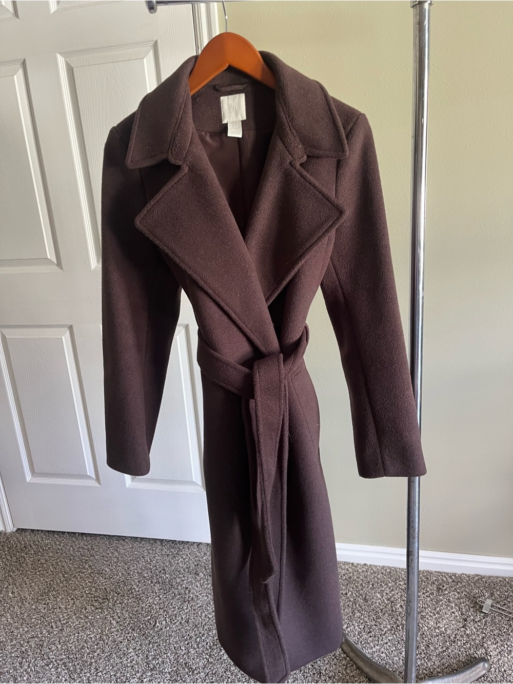 H&M Dark Brown Long Trench Coat